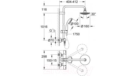 Душевая система GROHE Vitalio Start System 210 27960001