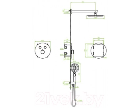 Душевая система Laveo Volumo BAV70TP