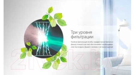 Пылесос Ginzzu VS424 (черный/синий)