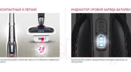 Вертикальный портативный пылесос LG VSF8403SCWB