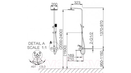 Душевая система Wisent W3506A