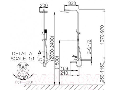 Душевая система Wisent W3506A