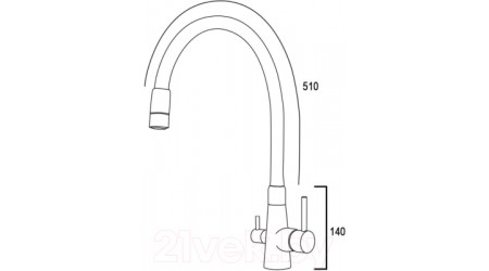 Смеситель Wisent W4255A-2 