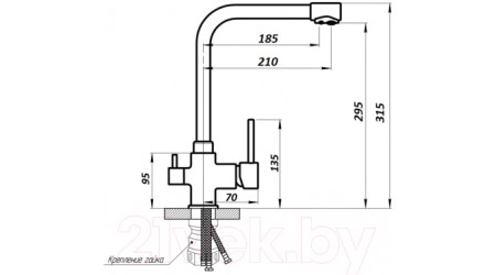 Смеситель Wisent W4355-3-23 