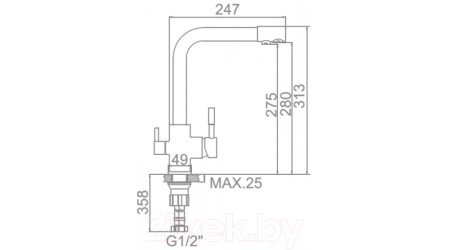 Смеситель Wisent W4355-3 