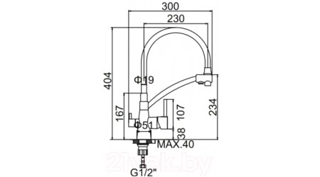 Смеситель Wisent W4855-19-9 
