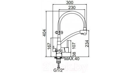Смеситель Wisent W4855-21-3 