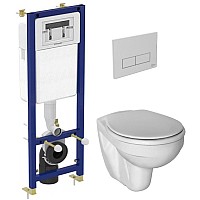 Унитаз подвесной с инсталляцией Ideal Standard E8769 + W302601 + W3710 AA / W770001