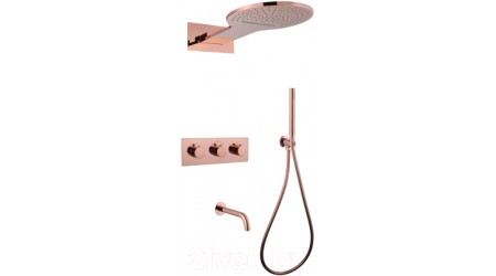 Душевая система Abber Wasser Kreis AF8150RG (розовое золото)