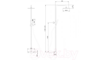 Душевая система Abber Wasser Kreis AF8160B (черный матовый)