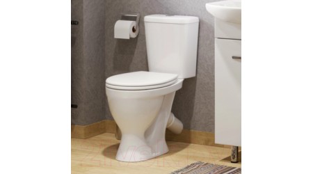 Унитаз напольный Sanita Luxe Формат WC.CC/Format/1-P/WHT.G/S1 (с сиденьем)