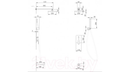 Душевая система Abber Weiss Insel AF8017W (белый)