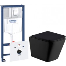 Унитаз подвесной с инсталляцией WeltWasser WW Gelbach 004 MT-BL + 38775001