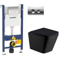 Унитаз подвесной с инсталляцией WeltWasser WW Gelbach 004 MT-BL + 458.124.21.1