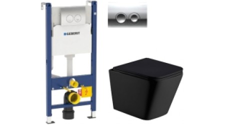 Унитаз подвесной с инсталляцией WeltWasser WW Gelbach 004 MT-BL + 458.124.21.1
