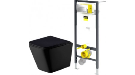 Унитаз подвесной с инсталляцией WeltWasser WW Gelbach 004 MT-BL + 792824