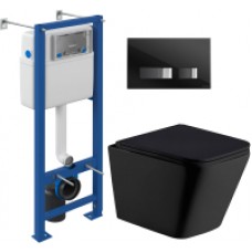 Унитаз подвесной с инсталляцией WeltWasser WW Gelbach 004 MT-BL + S-IN-MZ-VECTOR + P-BU-MOV/Blg/Gl