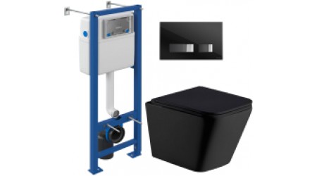 Унитаз подвесной с инсталляцией WeltWasser WW Gelbach 004 MT-BL + S-IN-MZ-VECTOR + P-BU-MOV/Blg/Gl