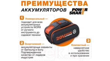 Портативный пылесос Worx WX031.9 (без АКБ и ЗУ)
