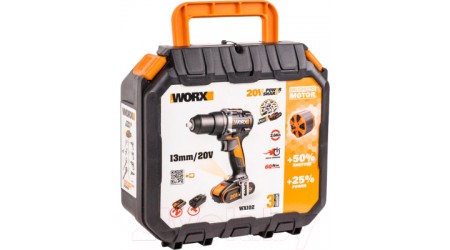 Аккумуляторная дрель-шуруповерт Worx WX102 (кейс)