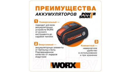 Аккумуляторная дрель-шуруповерт Worx WX183.1