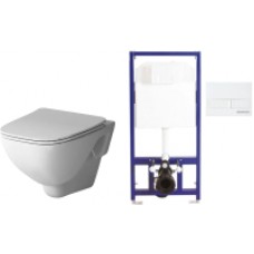 Унитаз подвесной с инсталляцией AM.PM X-Joy C851701SC + Berges Novum 525 040000 + L1 040011