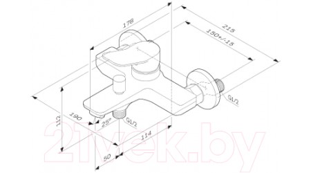 Смеситель AM.PM X-Joy F85A10033 (белый) 