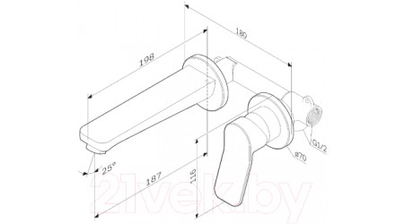 Смеситель AM.PM X-Joy F85A72622 (черный) 