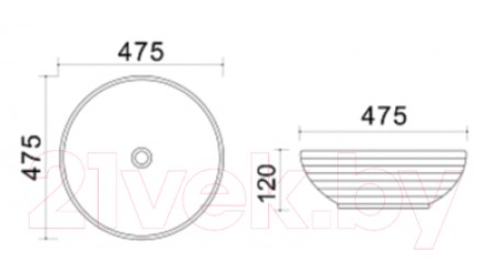 Умывальник Azario XML4004-1-B20