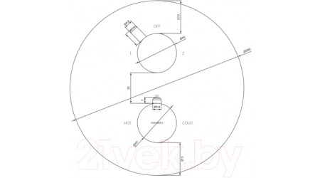 Смеситель Omnires Y 1236ROBL 