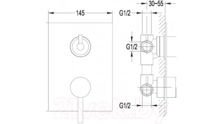 Смеситель Omnires Y1237/K CHR 