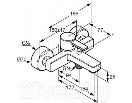 Смеситель Kludi Zenta 386709175 