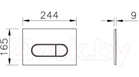 Унитаз подвесной с инсталляцией VitrA Zentrum Round / 9879B003-7200 (с сиденьем и панелью смыва)
