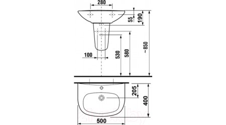 Умывальник Jika Zeta 50 / 103900001041
