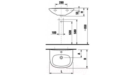 Умывальник Jika Zeta 60 / 103920001041