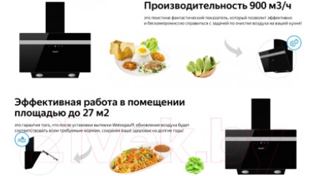 Вытяжка наклонная Weissgauff Zibal 60 BLX Sensor
