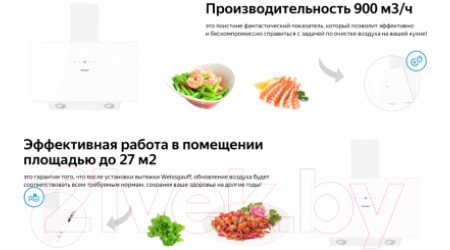 Вытяжка наклонная Weissgauff Zibal 60 WH Sensor