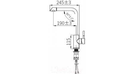 Смеситель ZorG ZRN 980032 Inox 