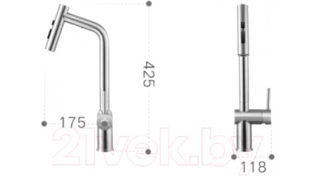 Смеситель ZorG ZRN 980153 Gunblack 