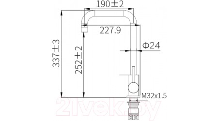 Смеситель ZorG ZRN 980188 (золотой) 