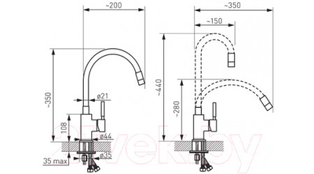 Смеситель Ferro Zumba BZA4W-12 