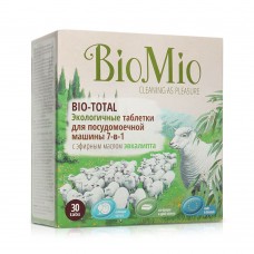 Таблетки для посудомоечных машин BioMio Bio-Total 7в1 с эфирным маслом эвкалипта (30шт)