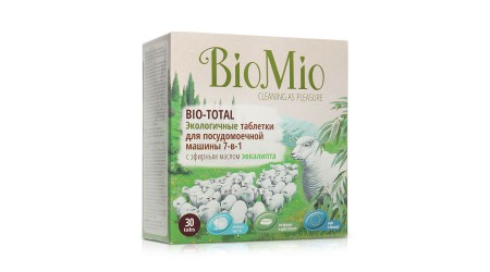 Таблетки для посудомоечных машин BioMio Bio-Total 7в1 с эфирным маслом эвкалипта (30шт)